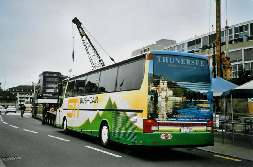 (100'436) - STI Thun - Nr. 38/BE 57'461 - Setra (ex AvH Heimenschwand Nr. 8) am 24. Oktober 2007 bei der Schiffl�ndte Thun