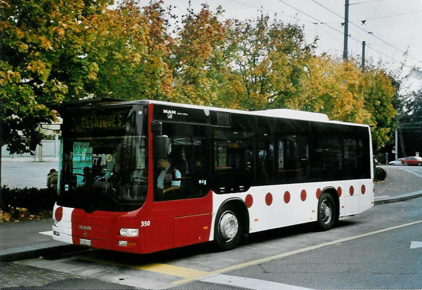 (100'603) - TPF Fribourg - Nr. 350/FR 300'418 - MAN/G�ppel am 27. Oktober 2007 in Fribourg, Place Python