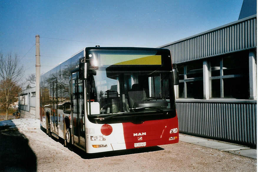 (101'120) - TPF Fribourg - Nr. 352/FR 300'403 - MAN/G�ppel am 17. November 2007 in Fribourg, Garage