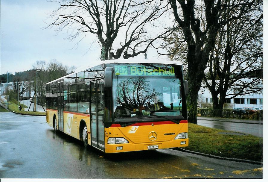 (103'418) - Postautobetriebe Unteres Toggenburg, L�tisburg - SG 16'779 - Mercedes am 7. Januar 2008 beim Bahnhof Flawil