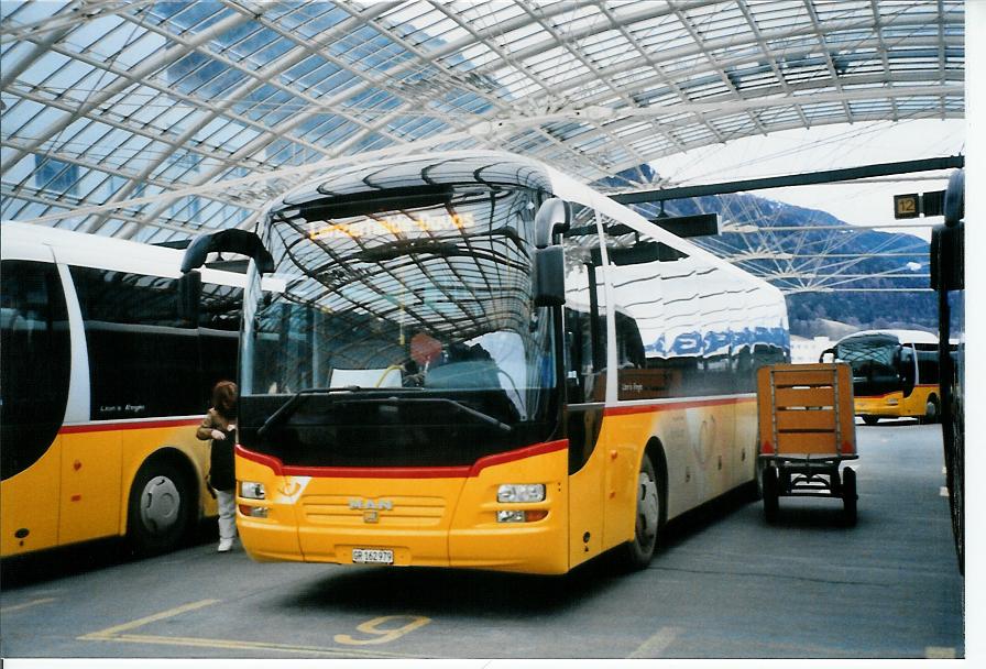 (103'906) - PostAuto Graub�nden - GR 162'979 - MAN am 4. Februar 2008 in Chur, Postautostation