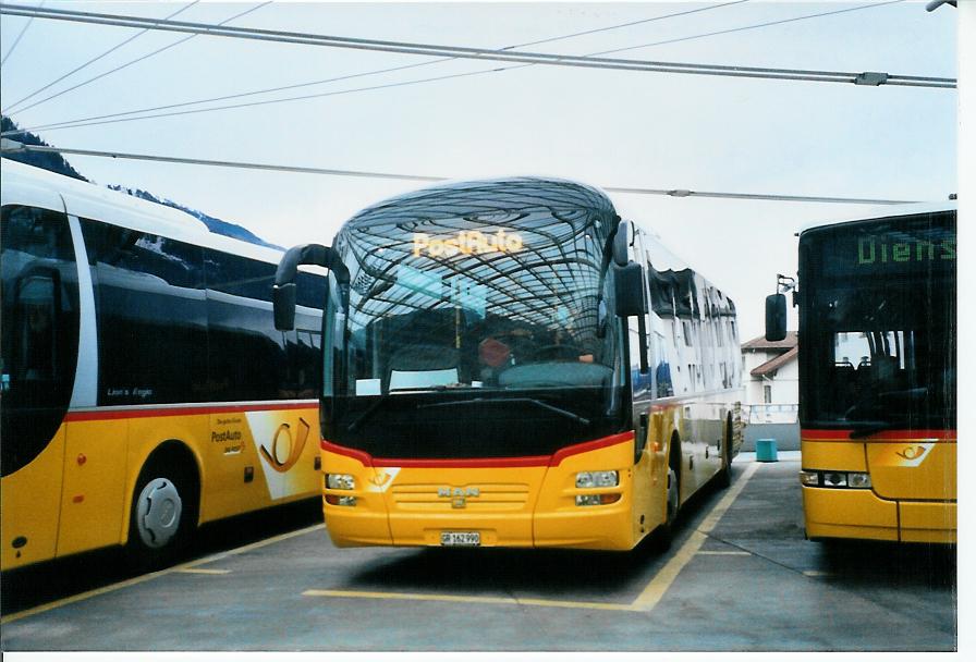 (103'911) - PostAuto Graub�nden - GR 162'990 - MAN am 4. Februar 2008 in Chur, Postautostation