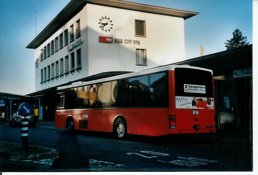 (104'314) - Busland, Burgdorf - Nr. 22/BE 593 - Volvo/Hess (ex AAGK Koppigen Nr. 2) am 18. Februar 2008 beim Bahnhof Burgdorf



