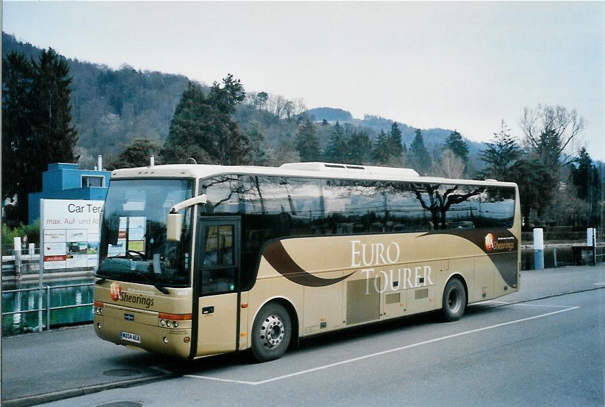 (104'717) - Aus England: Shearings, Wigan - Nr. 601/MX04 AEA - Van Hool am 28. Februar 2008 bei der Schiffl�ndte Thun