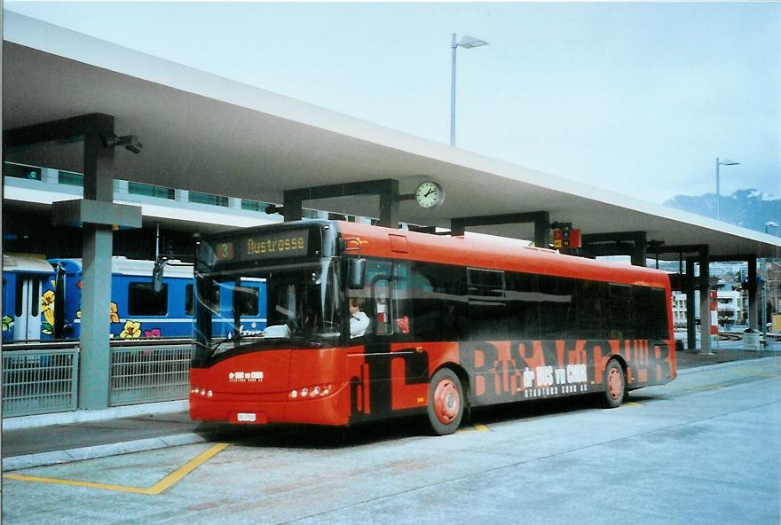 (104'816) - SBC Chur - Nr. 8/GR 97'508 - Solaris am 1. M�rz 2008 beim Bahnhof Chur