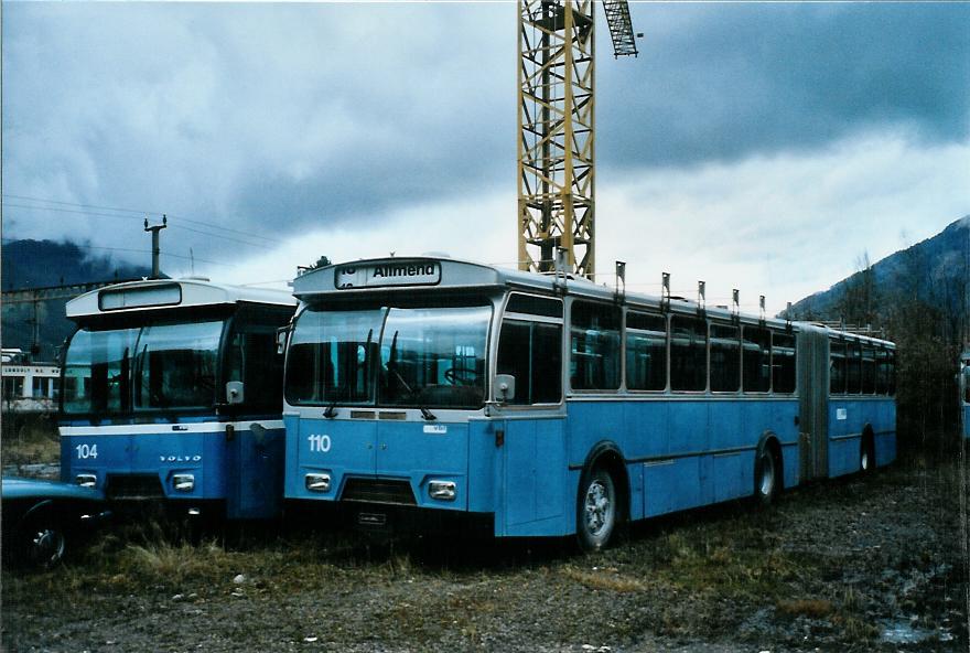 (104'827) - VBL Luzern - Nr. 110 - Volvo/Hess am 1. M�rz 2008 in N�fels
