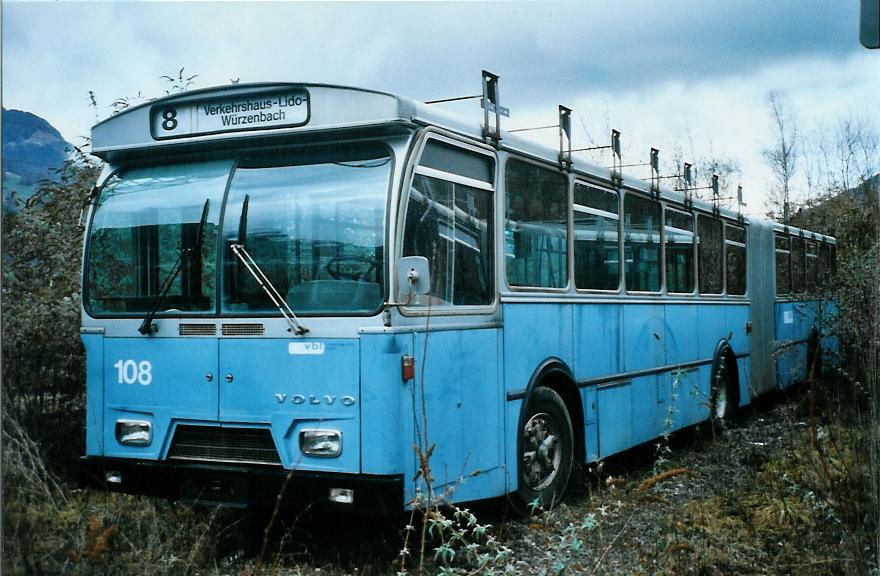 (104'829) - VBL Luzern - Nr. 108 - Volvo/Hess am 1. M�rz 2008 in N�fels