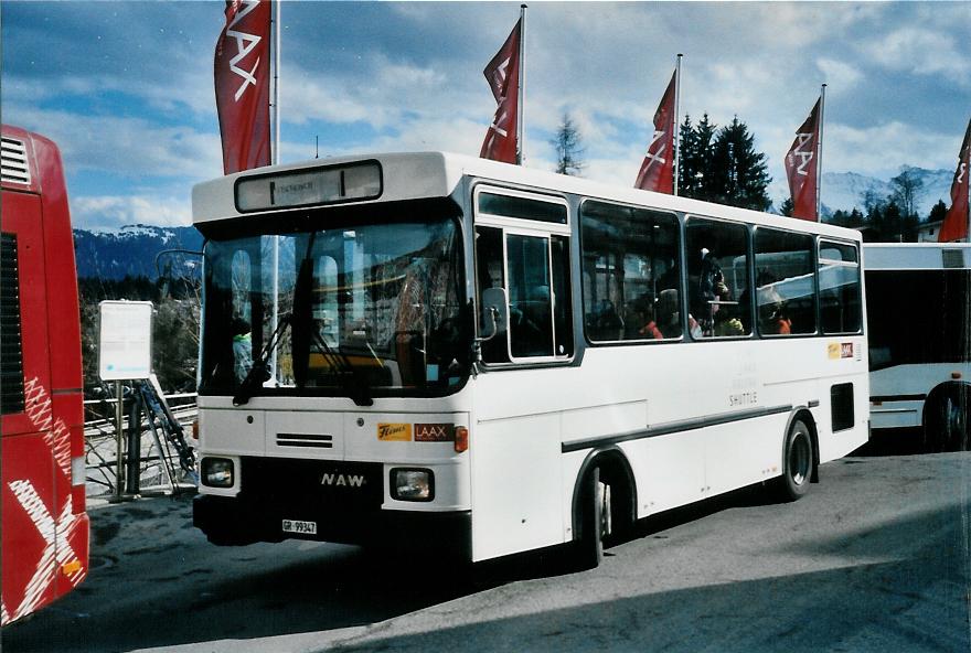 (105'015) - Stuppan, Flims - GR 99'947 - NAW/Hess (ex Niederer, Filzbach Nr. 18; ex ZVB Zug Nr. 47) am 9. M�rz 2008 in Flims, Bergbahnen