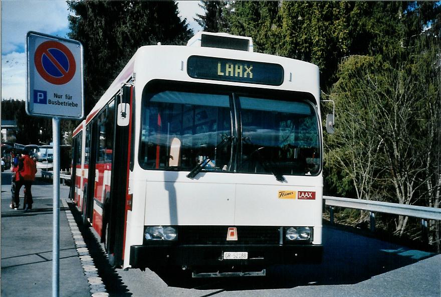 (105'019) - Stuppan, Flims - GR 52'188 - Volvo/R&J (ex VB Biel Nr. 140) am 9. M�rz 2008 in Laax, Murschetg