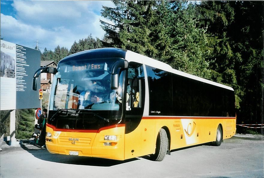 (105'022) - PostAuto Graub�nden - GR 162'977 - MAN am 9. M�rz 2008 in Laax, Murschetg