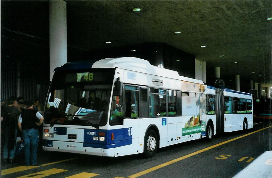 (105'105) - TPG Gen�ve (TL Nr. 548) - Nr. 10'004/GE 960'093 - Van Hool am 15. M�rz 2008 in Gen�ve, Palexpo