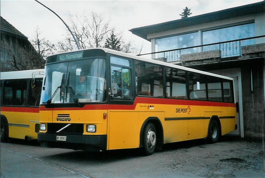 (105'311) - Lengacher, M�nsingen - Nr. 4/BE 26'963 - Volvo/Hess (ex Steiner, Messen) am 16. M�rz 2008 in Kirchdorf, Garage