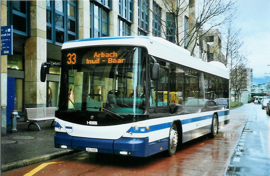 (105'415) - ZVB Zug - Nr. 140/ZG 3390 - Scania/Hess am 17. M�rz 2008 in Zug, Metalli