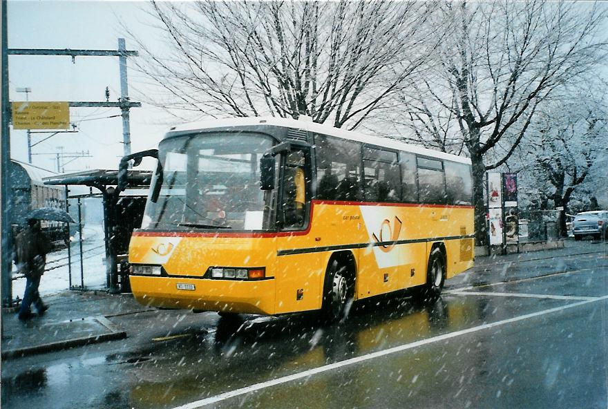 (105'516) - TMR Martigny - VS 1110 - Neoplan (ex Perrodin-M�tral, Le Ch�ble) am 21. M�rz 2008 beim Bahnhof Martigny