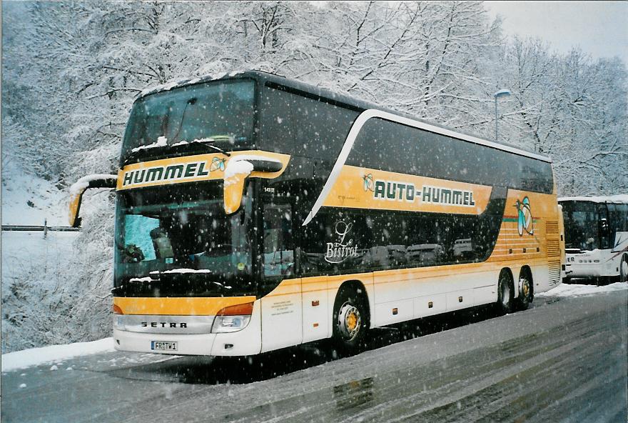 (105'603) - Aus Deutschland: Hummel, Kirchzarten - FR-TW 1 - Setra am 21. M�rz 2008 beim Bahnhof Le Ch�ble