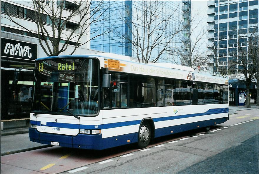(105'702) - ZVB Zug - Nr. 118/ZG 3378 - Scania/Hess (ex Nr. 18) am 23. M�rz 2008 in Zug, Metalli