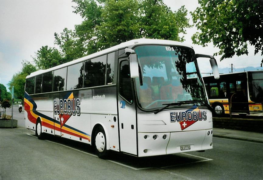 (107'113) - Eurobus Ostschweiz, Arbon - Nr. 3/TG 177'703 - Bova am 15. Mai 2008 bei der Schiffl�ndte Thun