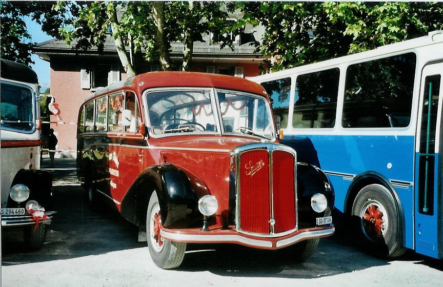 (108'014) - Eberhard, Messen - SO 87'336 - Saurer/R&J (ex Blaser, Hasle-R�egsau; ex Feller, Luterbach; ex AWL Littenheid; ex TSG Blumenstein Nr. 6) am 21. Juni 2008 in Aigle, Saurertreffen