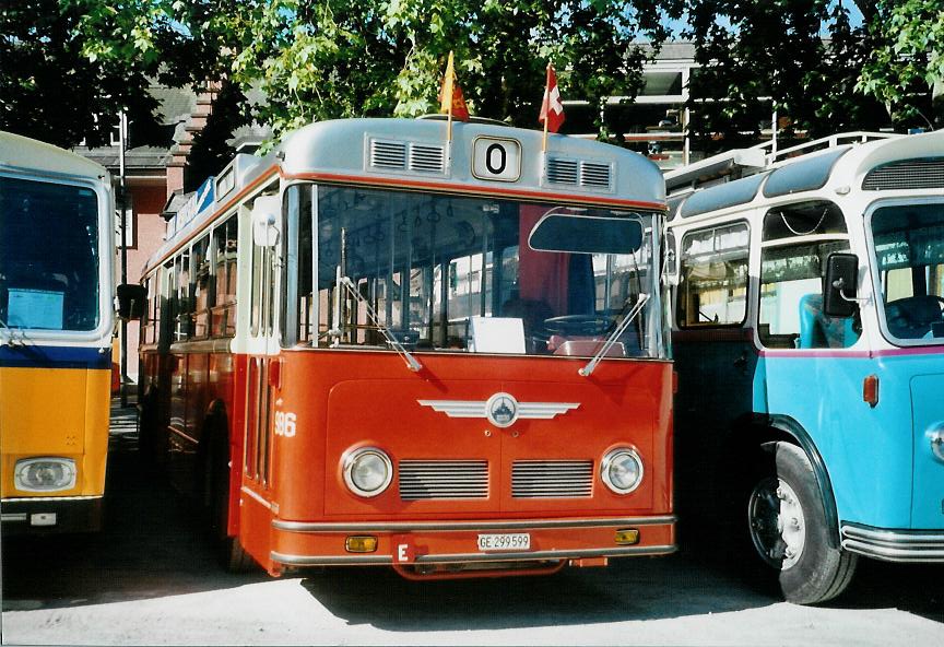 (108'018) - TPG Gen�ve (Hauri) - Nr. 986/GE 299'599 - Saurer/Hess am 21. Juni 2008 in Aigle, Saurertreffen