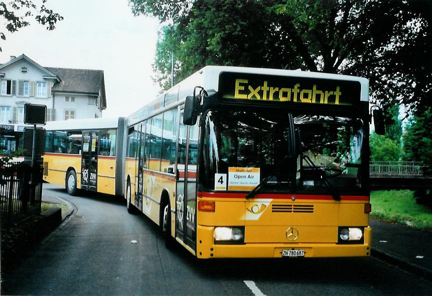 (109'109) - PostAuto Z�rich - Nr. 48/ZH 780'687 - Mercedes (ex Nr. 22; ex P 27'725) am 11. Juli 2008 beim Bahnhof Frauenfeld