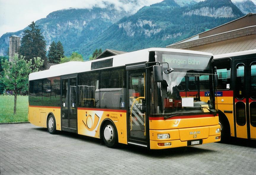 (109'207) - AVG Meiringen - Nr. 72/BE 614'040 - MAN/G�ppel am 13. Juli 2008 in Meiringen, Garage