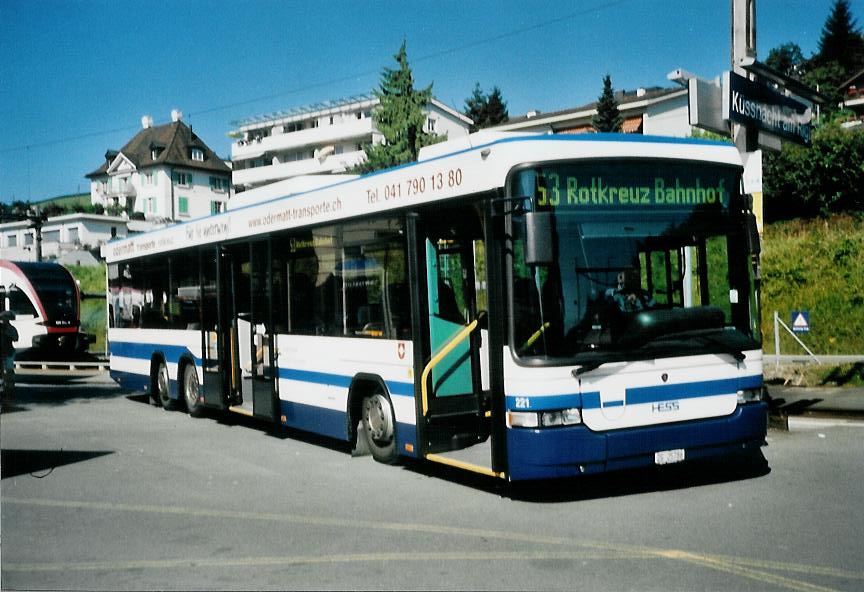 109'235) - Odermatt, Rotkreuz - Nr. 221/ZG 25'786 - Scania/Hess beim Bahnhof K�ssnacht