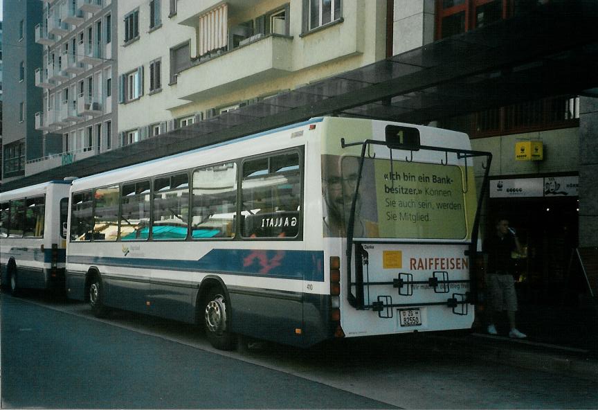 (109'411) - ZVB Zug - Nr. 410/ZG 82'550 - Lanz+Marti/Hess Personenanh�nger (ex Nr. 110) am 16. Juli 2008 beim Bahnhof Zug