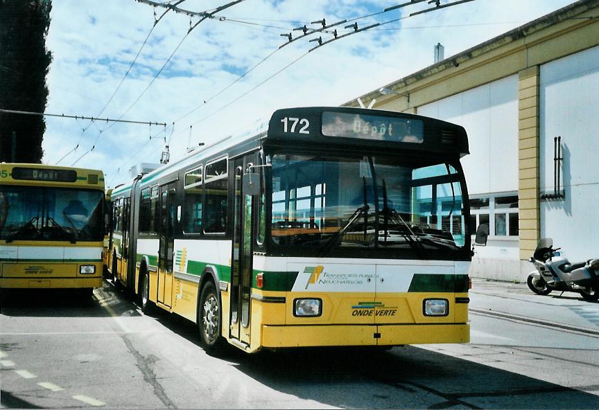 (109'919) - TN Neuch�tel - Nr. 172 - FBW/Hess Gelenktrolleybus am 2. August 2008 in Neuch�tel, D�p�t