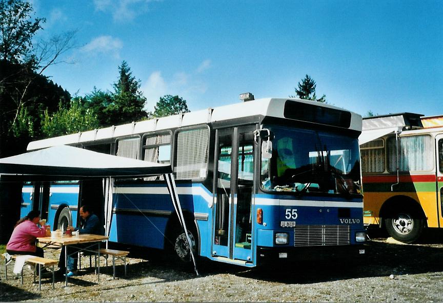 (110'220) - Stadelmann, Emmenbr�cke - Nr. 55/LU 86'339 - Volvo/Hess (ex VBL Luzern Nr. 55) am 16. August 2008 in Goldingen, Atzm�nnig