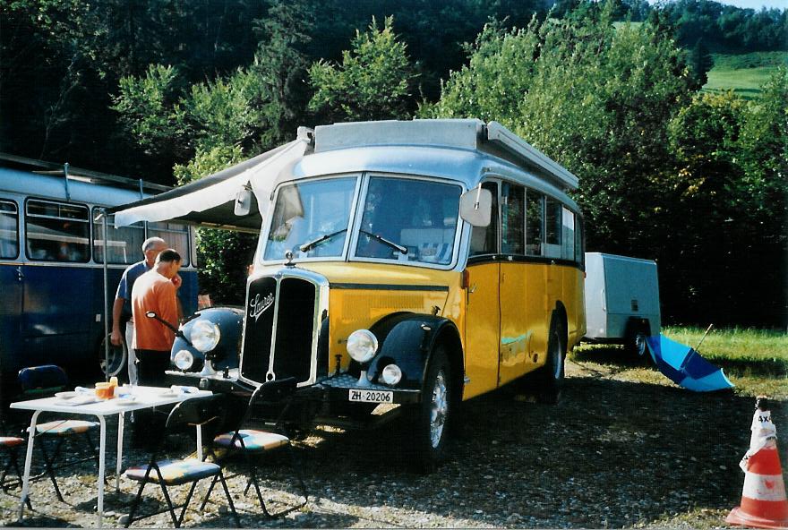 (110'224) - Langenegger A., W�denswil - ZH 20'206 - Saurer/Krapf (ex Tscharner, Thusis) am 16. August 2008 in Goldigen, Atzm�nnig