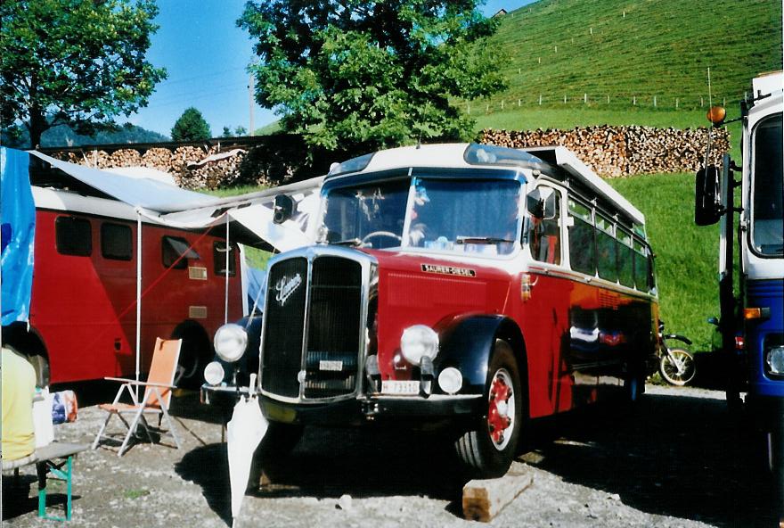 (110'306) - Morger, Horgenberg - ZH 73'310 - Saurer/T�scher (ex P 23'167; ex Casper, Lenzerheide) am 16. August 2008 in Goldingen, Atzm�nnig