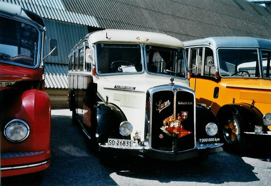 (110'618) - Eberhard, Messen - SO 26'831 - Saurer/Lauber (ex Faigaux, Malleray; ex Sch�pbach, Murten; ex Marti, Kallnach) am 30. August 2008 in Niederbipp, Saurertreffen