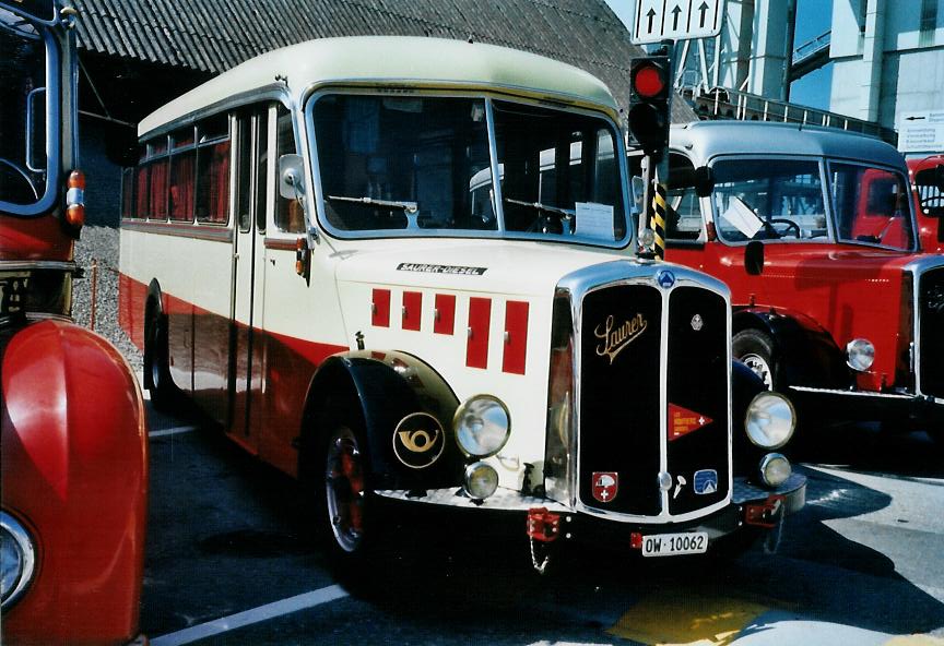 (110'623) - Imfeld, Sachseln - OW 10'062 - Saurer/T�scher (ex L�tscher, Neuheim) am 30. August 2008 in Niederbipp, Saurertreffen