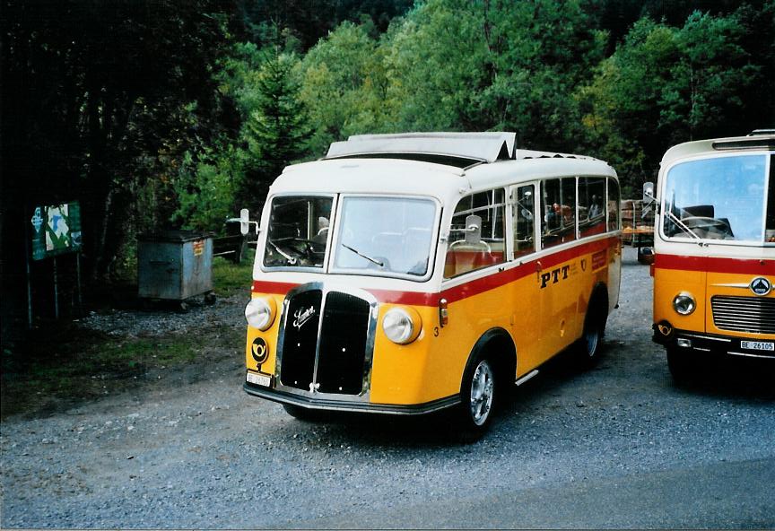 (111'111) - Schmid, Th�rishaus - Nr. 3/BE 26'760 - Saurer/Gangloff (ex Geiger, Adelboden Nr. 3) am 27. September 2008 in Kiental, Tschingelsee