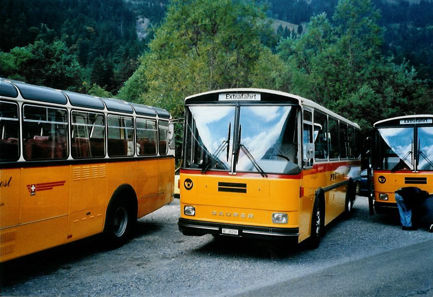 (111'115) - Schmid, Th�rishaus - BE 26'206 - Saurer/T�scher (ex P 24'244) am 27. September 2008 in Kiental, Tschingelsee