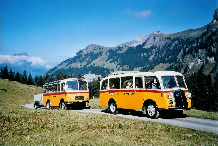 (111'124) - Schmid, Th�rishaus - Nr. 3/BE 26'760 - Saurer/Gangloff (ex Geiger, Adelboden Nr. 3) am 27. September 2008 in Kiental, Bundalp
