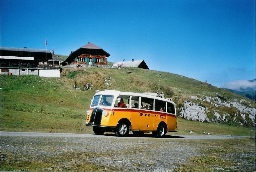 (111'129) - Schmid, Th�rishaus - Nr. 3/BE 26'760 - Saurer/Gangloff (ex Geiger, Adelboden Nr. 3) am 27. September 2008 in Kiental, Bundalp