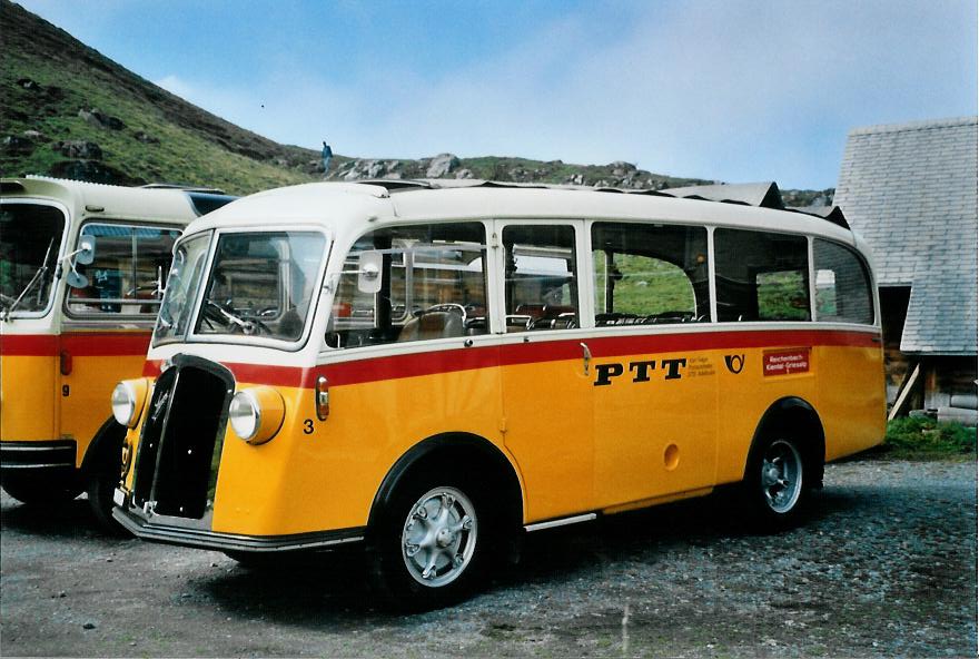 (111'210) - Schmid, Th�rishaus - Nr. 3/BE 26'760 - Saurer/Gangloff (ex Geiger, Adelboden Nr. 3) am 27. September 2008 in Kiental, Bundalp