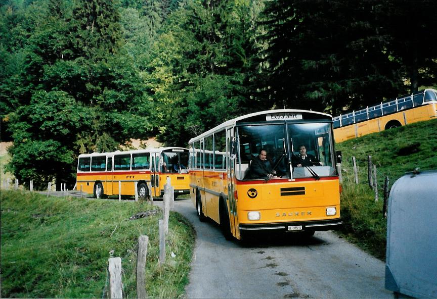 (111'221) - Zimmermann, Niederwangen - BE 985 U - Saurer/T�scher (ex P 24'289) am 27. September 2008 bei Kiental