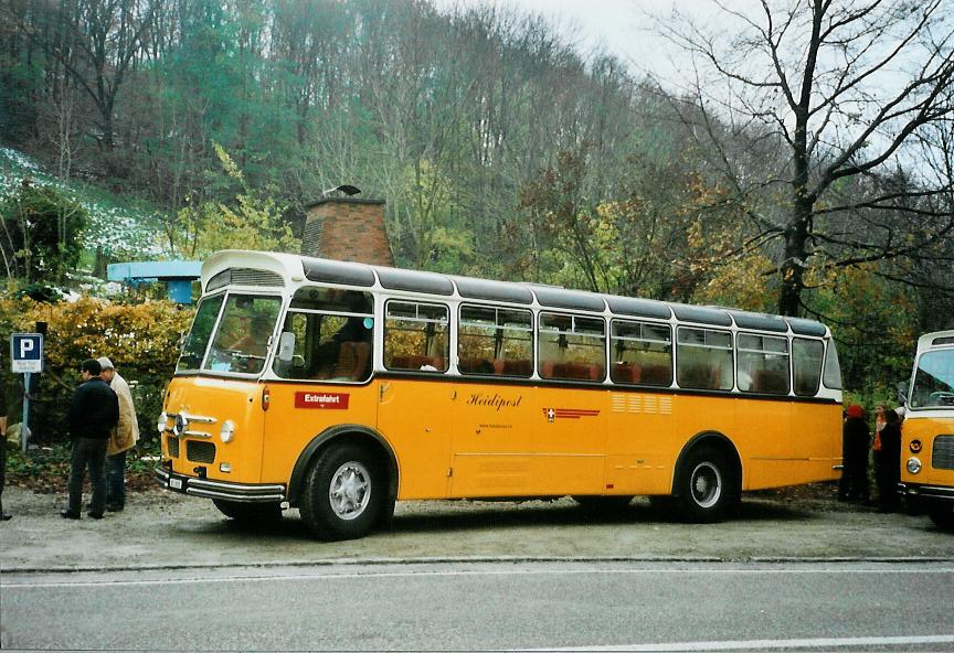 (111'816) - Stebler, Basel - BS 1815 - Saurer/FHS (ex Reber, Basel; ex Eggenberger, M�riken; ex Ott, Wetzikon; ex OPC Ennetb�rgen Nr. 3; ex AVG Grindelwald; ex P 24'143) am 2. November 2008 in Staffelegg, Passh�he
