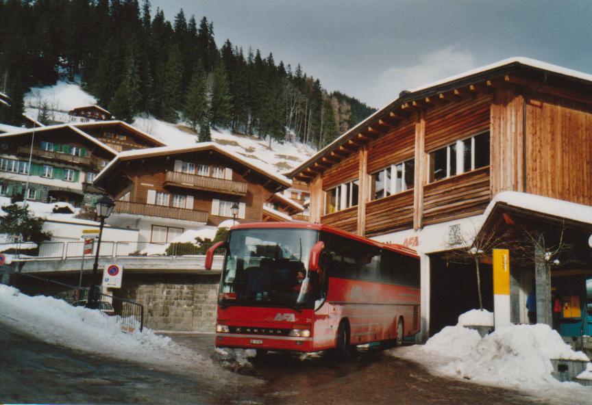 (112'919) - AFA Adelboden - Nr. 26/BE 21'181 - Setra (ex Nr. 16; ex Fr�hlich, D-Ludwigshafen/Rhein) am 14. Dezember 2008 beim Autobahnhof Adelboden