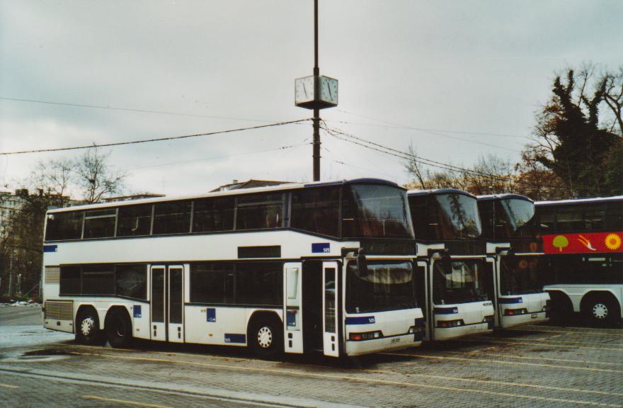 (113'104) - TL Lausanne - Nr. 505/VD 1353 - Neoplan am 22. Dezember 2008 in Lausanne, D�p�t Borde