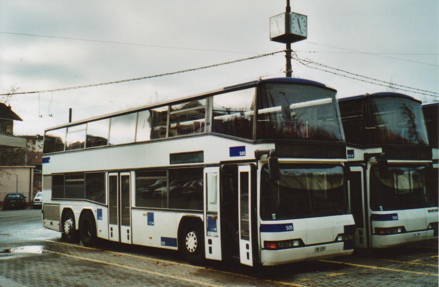 (113'105) - TL Lausanne - Nr. 505/VD 1353 - Neoplan am 22. Dezember 2008 in Lausanne, D�p�t Borde