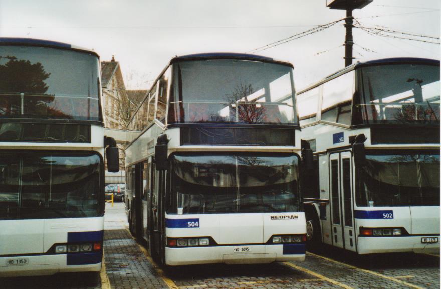 (113'106) - TL Lausanne - Nr. 504/VD 1095 - Neoplan am 22. Dezember 2008 in Lausanne D�p�t Borde