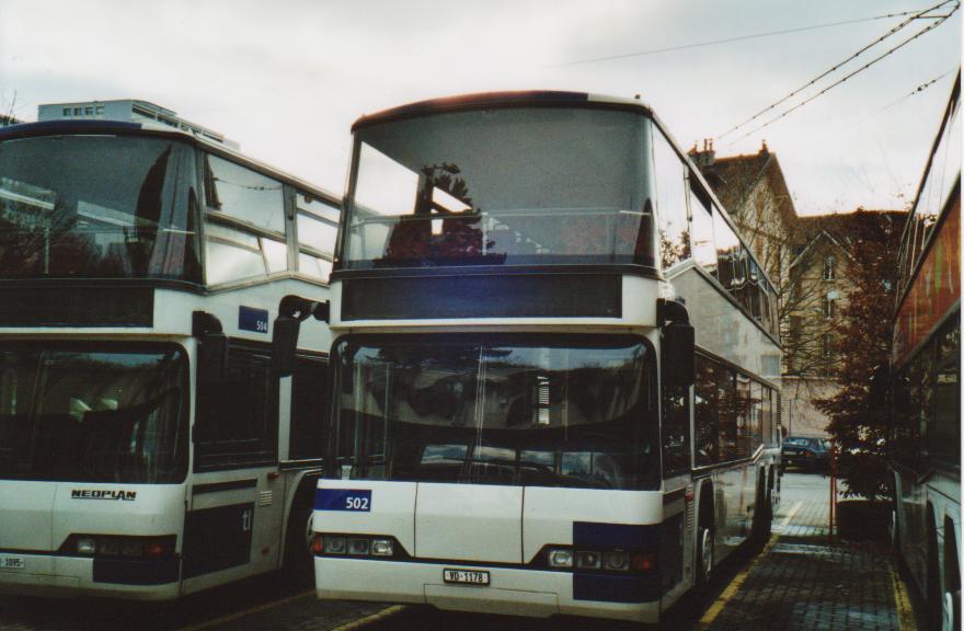 (113'107) - TL Lausanne - Nr. 502/VD 1178 - Neoplan am 22. Dezember 2008 in Lausanne, D�p�t Borde
