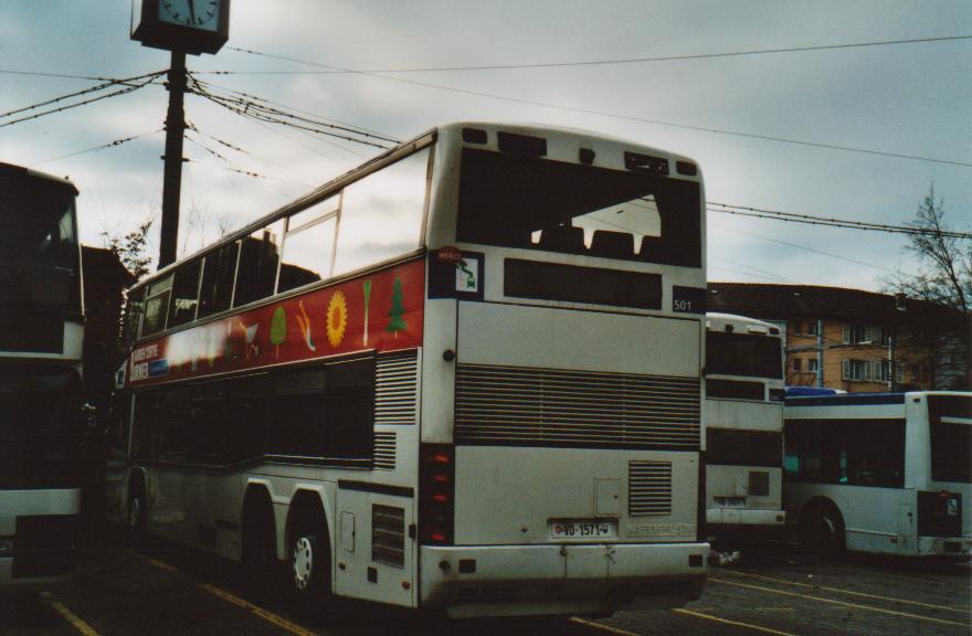 (113'108) - TL Lausanne - Nr. 501/VD 1571 - Neoplan am 22. Dezember 2008 in Lausanne, D�p�t Borde