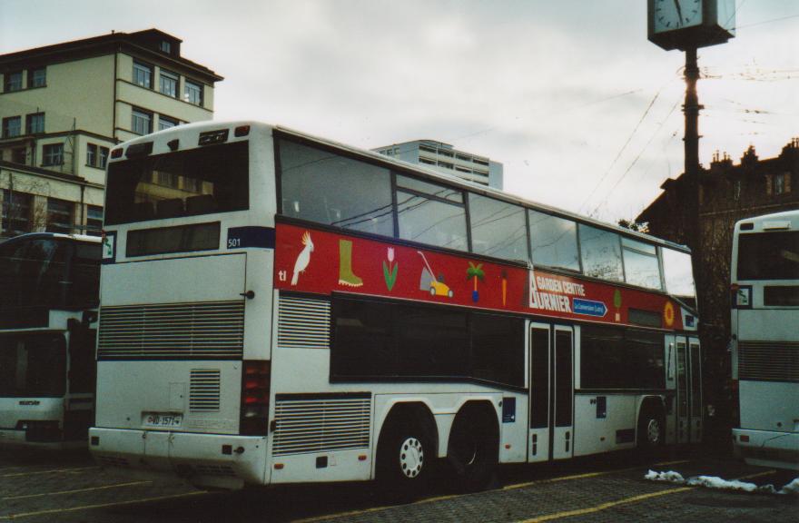 (113'109) - TL Lausanne - Nr. 501/VD 1571 - Neoplan am 22. Dezember 2008 in Lausanne, D�p�t Borde