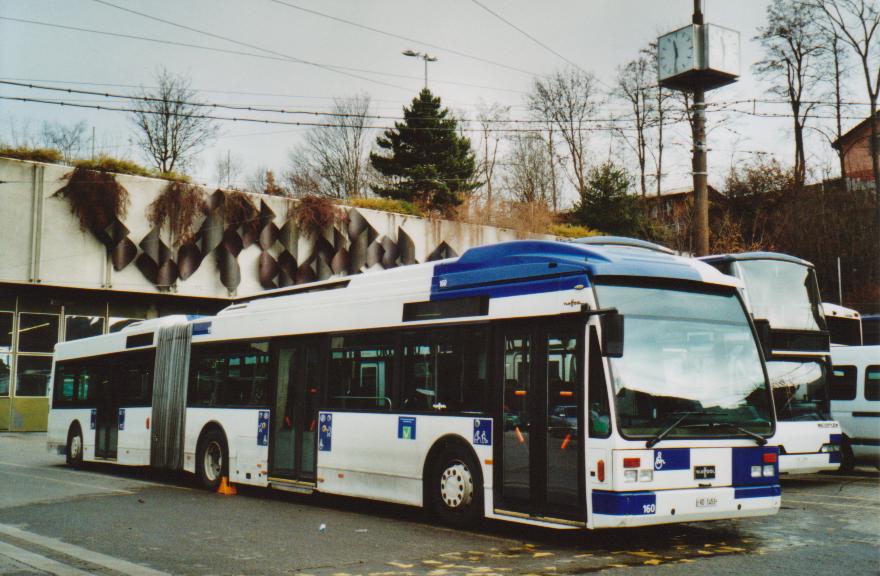 (113'112) - TL Lausanne - Nr. 160/VD 1453 - Van Hool (ex Nr. 541) am 22. Dezember 2008 in Lausanne, D�p�t Borde