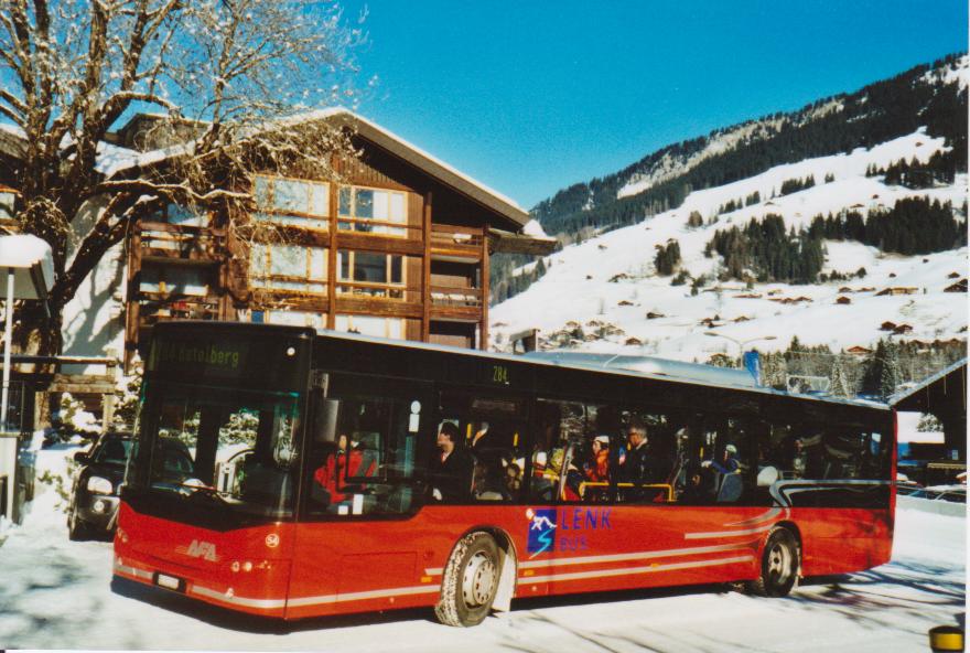 (113'513) - AFA Adelboden - Nr. 54/BE 611'056 - Neoplan (ex VBZ Z�rich Nr. 243) am 2. Januar 2009 in Lenk, Gemeindehaus