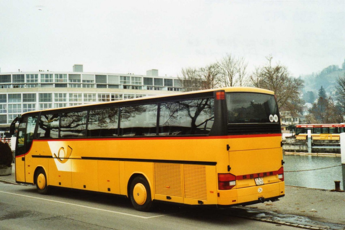 (114'130) - Moser, Teuffenthal - BE 336'192 - Setra (ex AutoPostale Ticino-Moesano; ex P 26'001; ex Barenco, Faido) am 28. Januar 2009 bei der Schiffl�ndte Thun